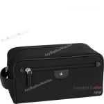 Luxury Replica Montblanc Black Sartorial Jet Nylon Toiletry Bag Zip